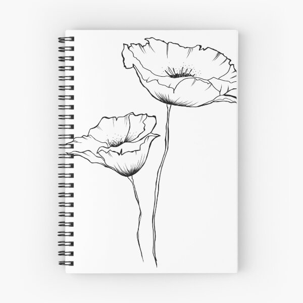 Item preview, Poppies black and white designed and sold by UnaEmme.