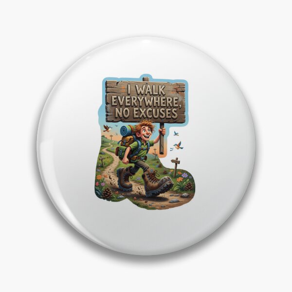 Item preview, I Walk Everywhere No Excuses Funny Sticker designed and sold by Imaginarium of Chaos falcon88 .