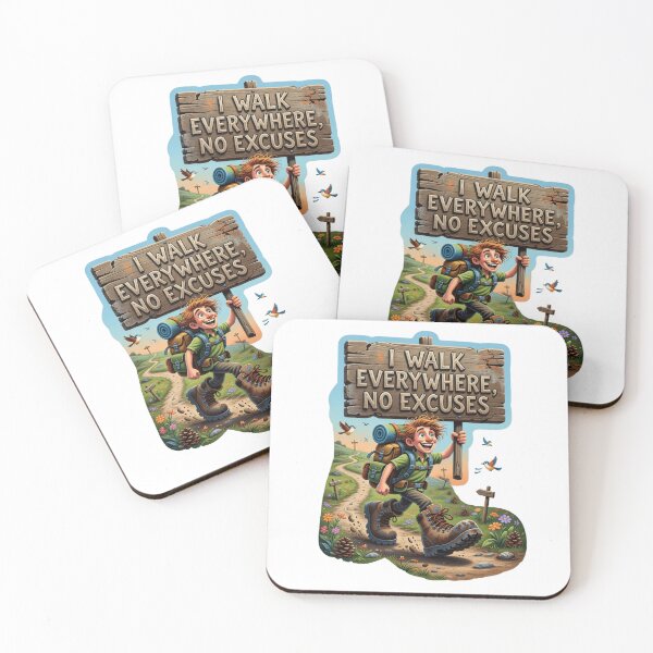 Item preview, I Walk Everywhere No Excuses Funny Sticker designed and sold by Imaginarium of Chaos falcon88 .