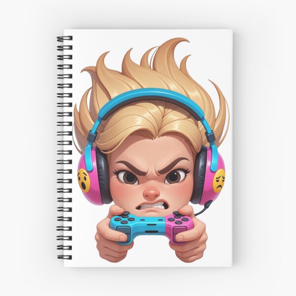 Item preview, Rage Mode Activated: Angry Blonde Gamer Girl Sticker & Apparel designed and sold by CodellCreations.