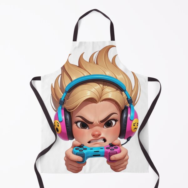 Item preview, Rage Mode Activated: Angry Blonde Gamer Girl Sticker & Apparel designed and sold by CodellCreations.