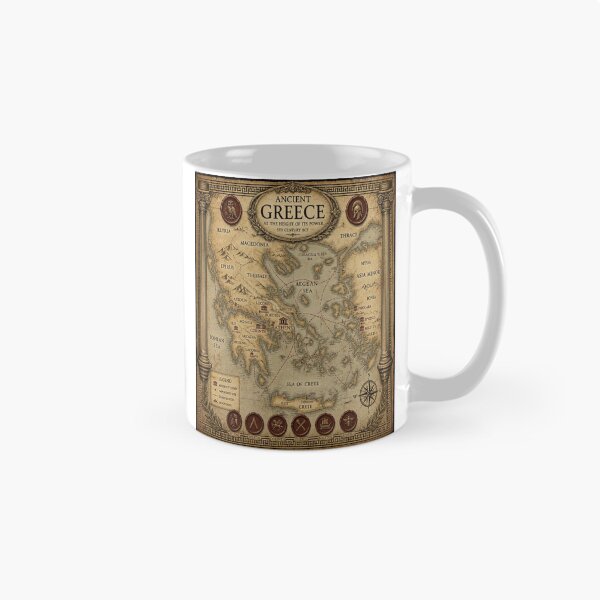 Artikelvorschau, Ancient Greece Antique Collector's Map Poster Print entworfen und verkauft von SunnyDesign82.