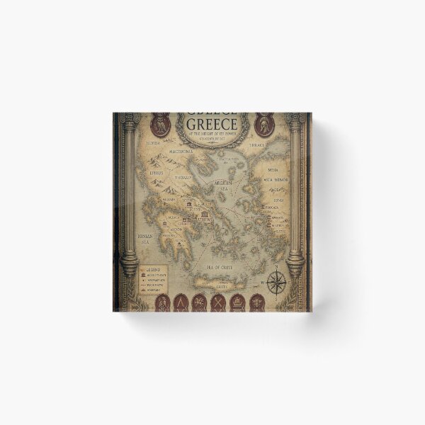 Item preview, Ancient Greece Antique Collector's Map Poster Print designed and sold by SunnyDesign82.