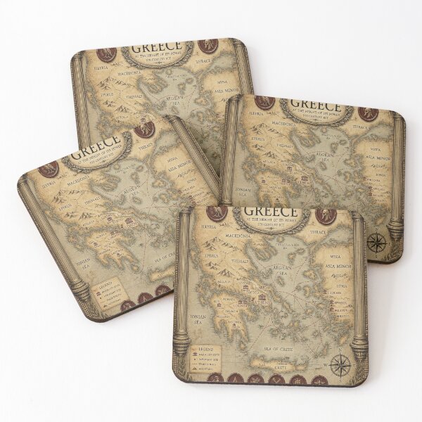 Artikelvorschau, Ancient Greece Antique Collector's Map Poster Print entworfen und verkauft von SunnyDesign82.