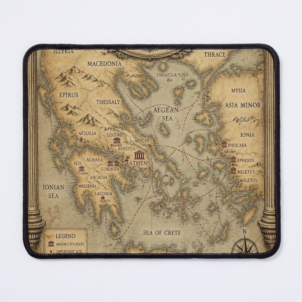 Item preview, Ancient Greece Antique Collector's Map Poster Print designed and sold by SunnyDesign82.