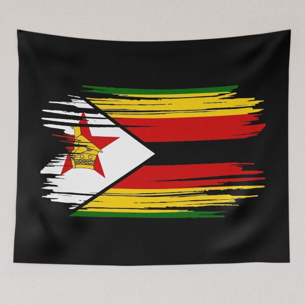 Item preview, Distressed Zimbabwe Flag ZW designed and sold by shitpostee.