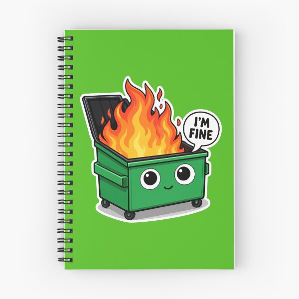 Item preview, I'm Fine Cute Dumpster Fire  designed and sold by kelvinmunene13.