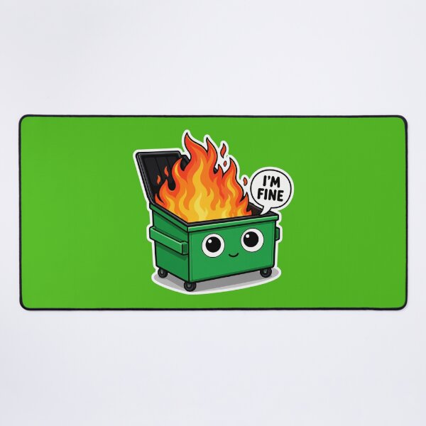 Item preview, I'm Fine Cute Dumpster Fire  designed and sold by kelvinmunene13.