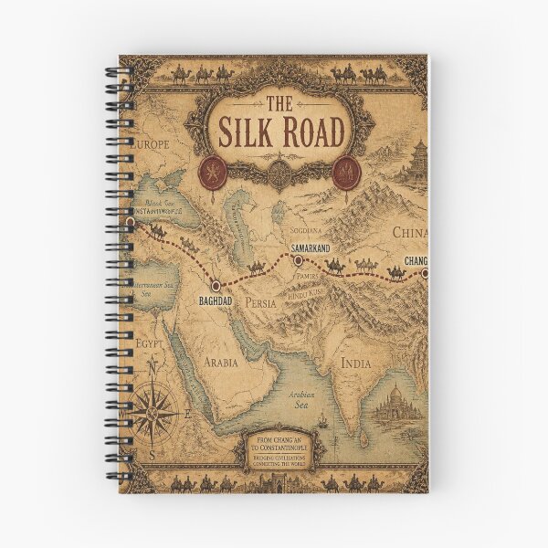 Item preview, Silk Road Antique Collector's Map Poster Print designed and sold by SunnyDesign82.