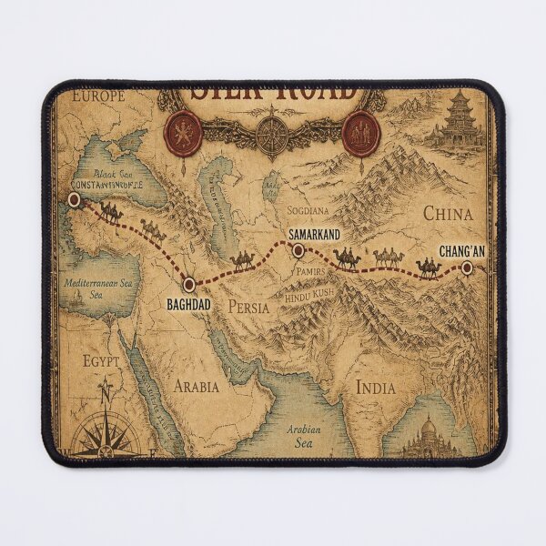 Item preview, Silk Road Antique Collector's Map Poster Print designed and sold by SunnyDesign82.