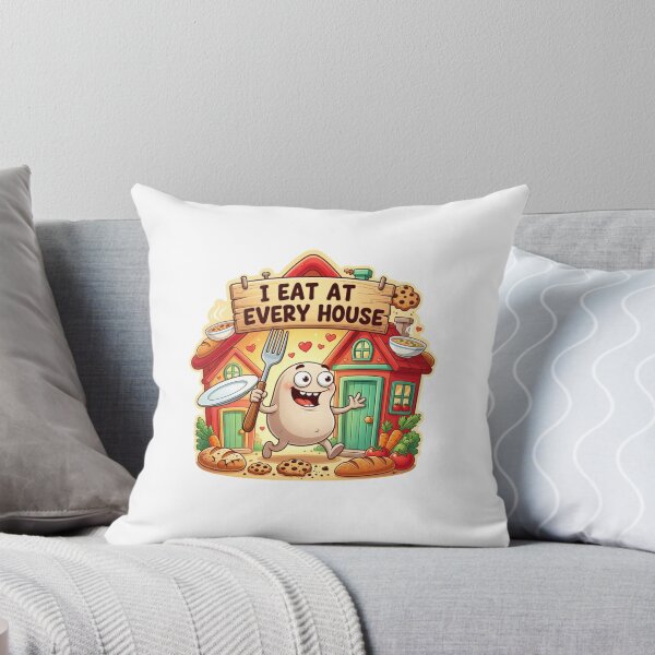 Item preview, I Eat At Every House Funny Cartoon Sticker Souvenir Summer Edition designed and sold by Imaginarium of Chaos falcon88 .