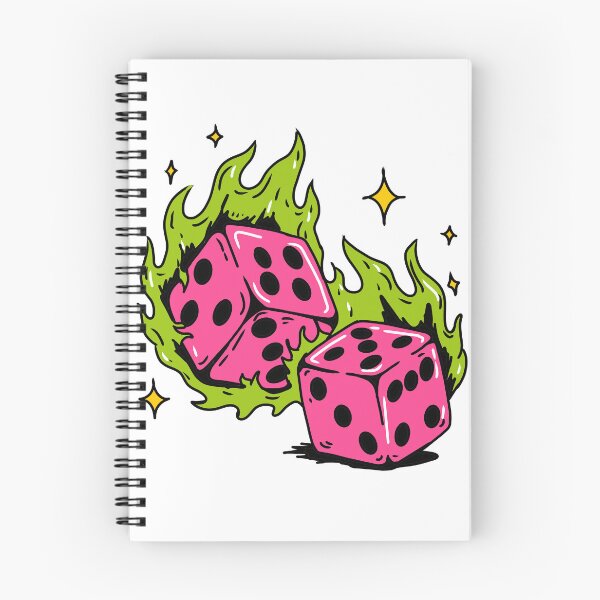 Item preview, neon flamy dice designed and sold by omny-studio.