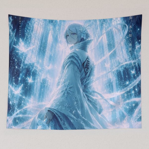 Item preview, Rukia Kuchiki Bankai Hakka no Togame | Bleach Ice Queen Anime Art Print designed and sold by Dyan4.