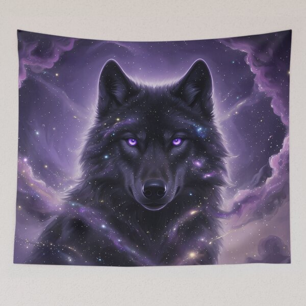 Item preview, Cosmic Galaxy Wolf | Purple Space Fantasy designed and sold by RkskArt.