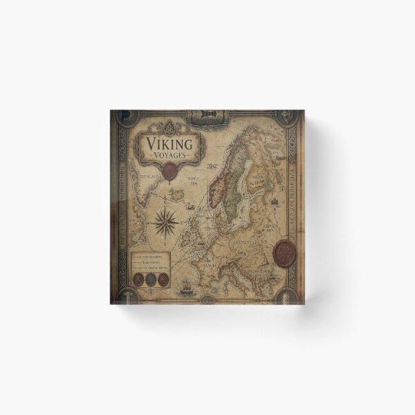 Item preview, Viking Antique Collector's Map Poster Print designed and sold by SunnyDesign82.