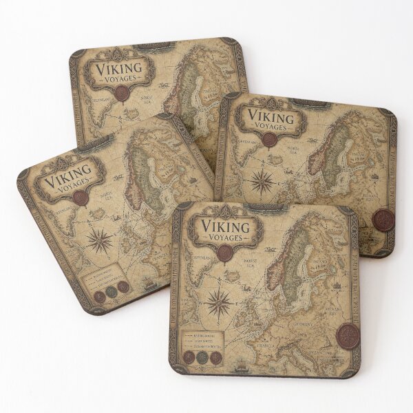 Artikelvorschau, Viking Antique Collector's Map Poster Print entworfen und verkauft von SunnyDesign82.