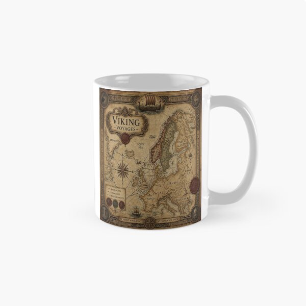 Artikelvorschau, Viking Antique Collector's Map Poster Print entworfen und verkauft von SunnyDesign82.