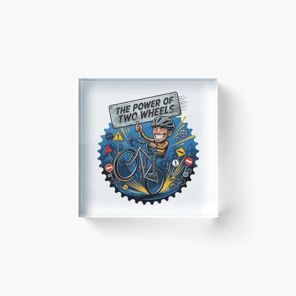 Item preview, The Power Of Two Wheels Cycling Sticker designed and sold by Imaginarium of Chaos falcon88 .