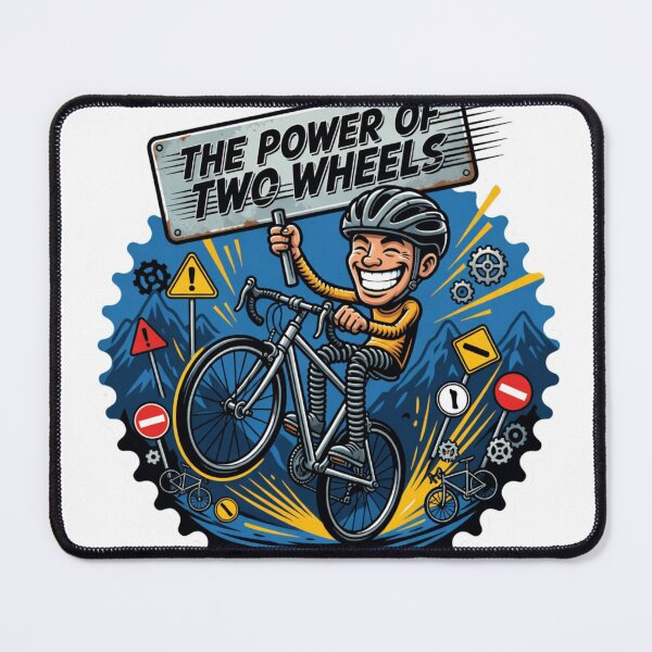 Item preview, The Power Of Two Wheels Cycling Sticker designed and sold by Imaginarium of Chaos falcon88 .