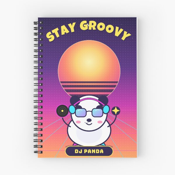 Item preview, Stay Groovy DJ Panda Funny Retro Synthwave Animal Sticker designed and sold by SLAYTHESPACE.
