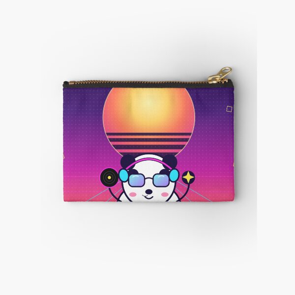Item preview, Stay Groovy DJ Panda Funny Retro Synthwave Animal Sticker designed and sold by SLAYTHESPACE.