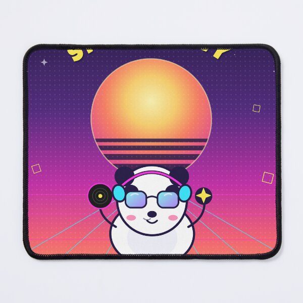 Item preview, Stay Groovy DJ Panda Funny Retro Synthwave Animal Sticker designed and sold by SLAYTHESPACE.