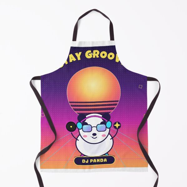 Item preview, Stay Groovy DJ Panda Funny Retro Synthwave Animal Sticker designed and sold by SLAYTHESPACE.