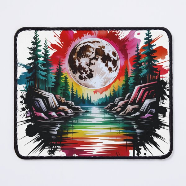 Item preview, Color Splash Moon Landscape Art designed and sold by Gabe1983.
