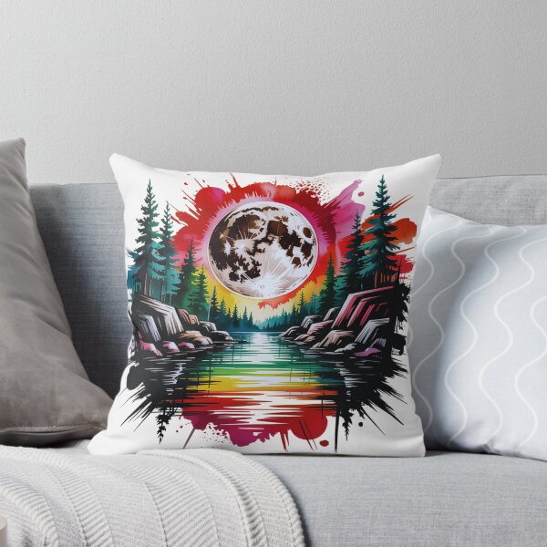 Item preview, Color Splash Moon Landscape Art designed and sold by Gabe1983.