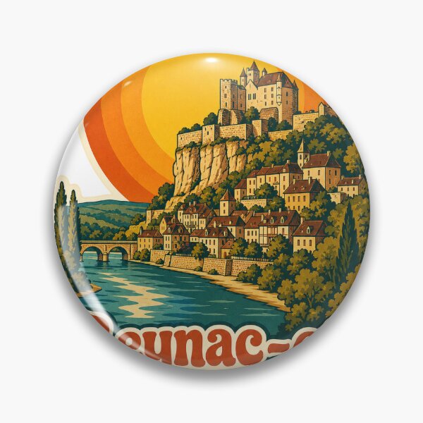 Item preview, Beynac-et-Cazenac France Travel Souvenir - Retro Illustration designed and sold by VisualArtsOasis.