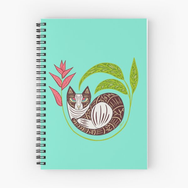 Item preview, Cat design with tropical flower designed and sold by Konopikyu.