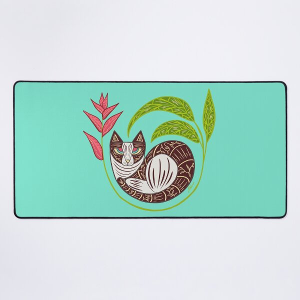 Item preview, Cat design with tropical flower designed and sold by Konopikyu.