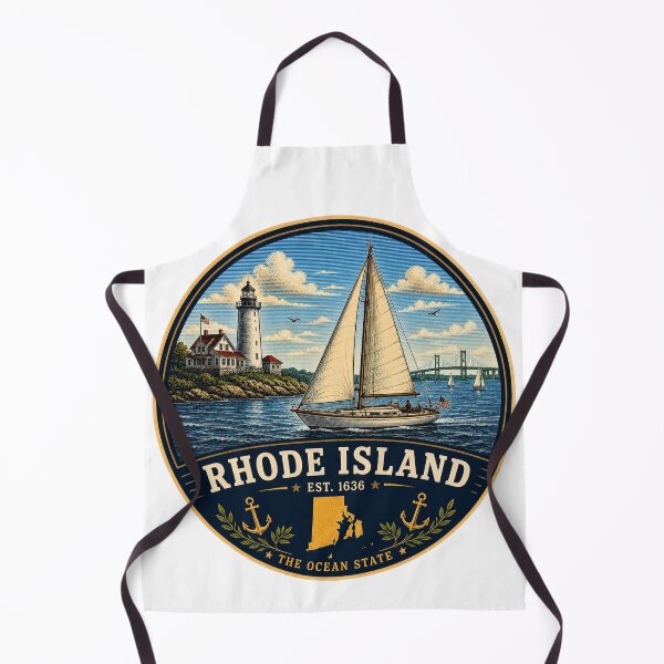 Item preview, Rhode Island Retro State Badge – Vintage Travel Graphic designed and sold by Mac Sketches.