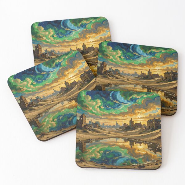 Item preview, Abandoned Ghost Town in the Desert Sand Dunes designed and sold by VoidVeilStudio.
