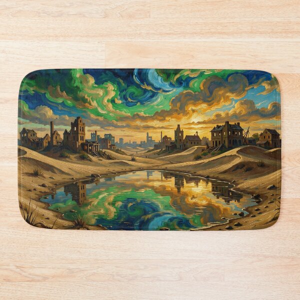 Item preview, Abandoned Ghost Town in the Desert Sand Dunes designed and sold by VoidVeilStudio.