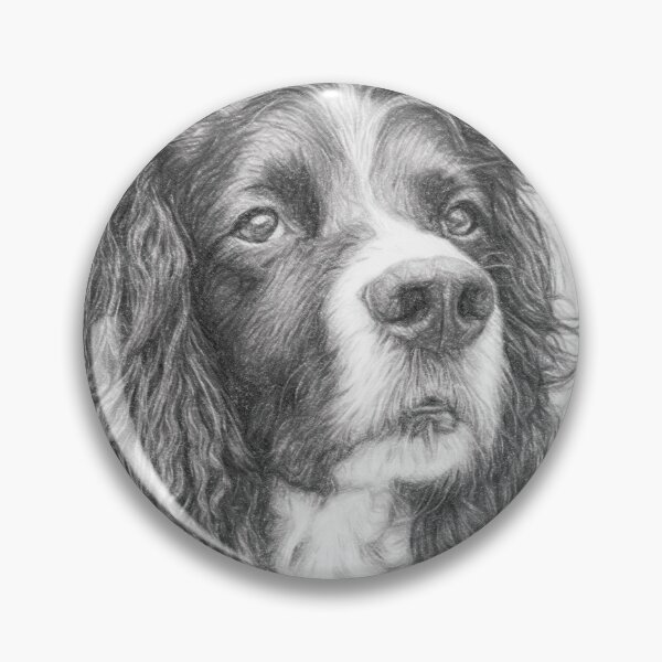Item preview, Realistic Cocker Spaniel Pencil Sketch | Black and White Dog Portrait Artwork designed and sold by Leon Woods Pencil Art.