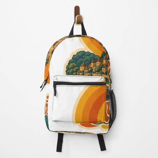 Item preview, La Roque-Gageac France Travel Souvenir - Retro Illustration designed and sold by VisualArtsOasis.