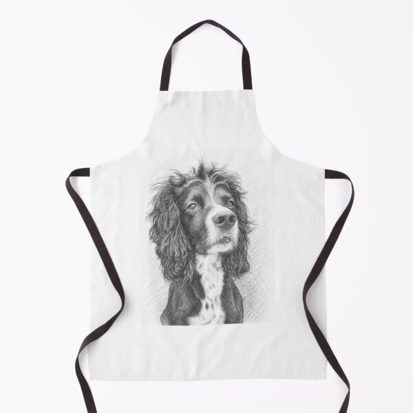 Item preview, Realistic Cocker Spaniel Pencil Sketch | Black and White Dog Portrait Artwork designed and sold by Leon Woods Pencil Art.
