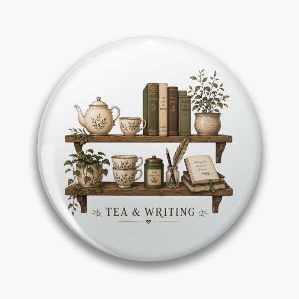 Item preview, Tea & Writing Vintage Cottagecore Botanical Design designed and sold by AMICO77.