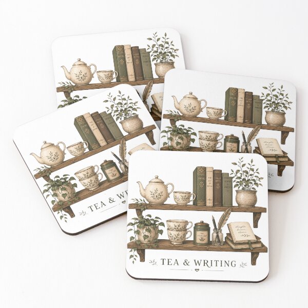 Item preview, Tea & Writing Vintage Cottagecore Botanical Design designed and sold by AMICO77.