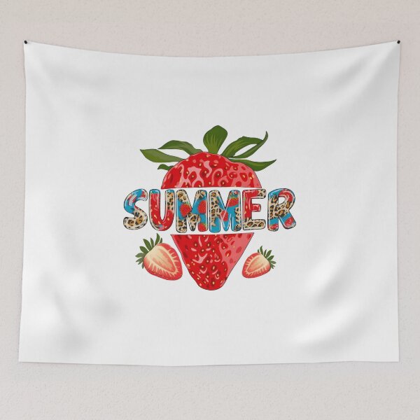 Item preview, Summer Strawberry Leopard Print Graphic Design designed and sold by Palette & Hue.