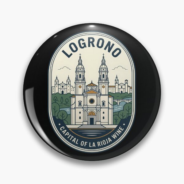 Item preview, Logrono Spain Cathedral Vintage Travel Emblem designed and sold by k3rstman1.
