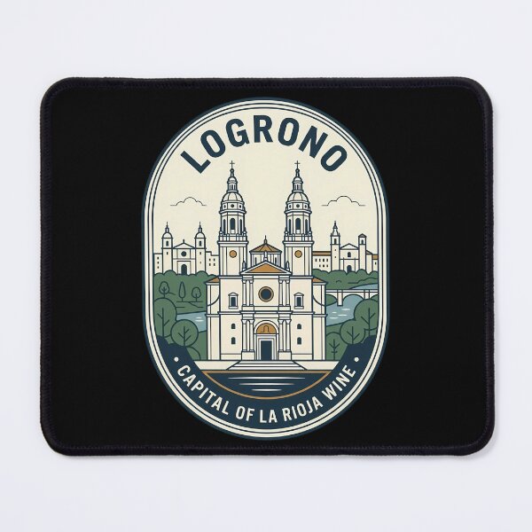 Item preview, Logrono Spain Cathedral Vintage Travel Emblem designed and sold by k3rstman1.