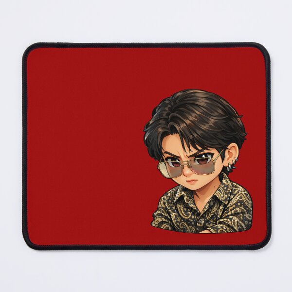 Item preview, BTS cute angry Jungkook | JK big square glasses art | run bts show | BTS JK designed and sold by moteesshop.