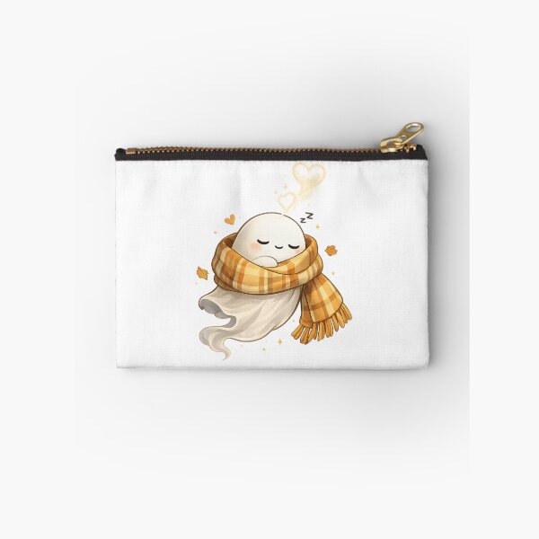 Item preview, Sleepy Ghost Wrapped in a Cozy Scarf – Cute Autumn Ghost Illustration  designed and sold by BlackBoneArt.