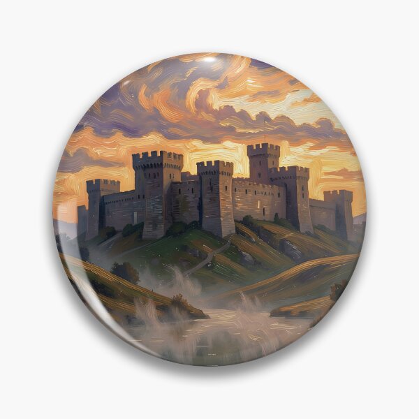 Item preview, Medieval Castle by the Lake in the Fog designed and sold by VoidVeilStudio.