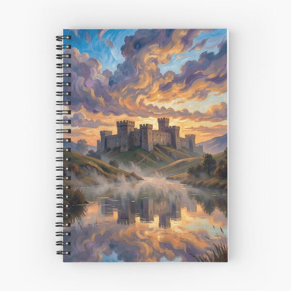 Item preview, Medieval Castle by the Lake in the Fog designed and sold by VoidVeilStudio.
