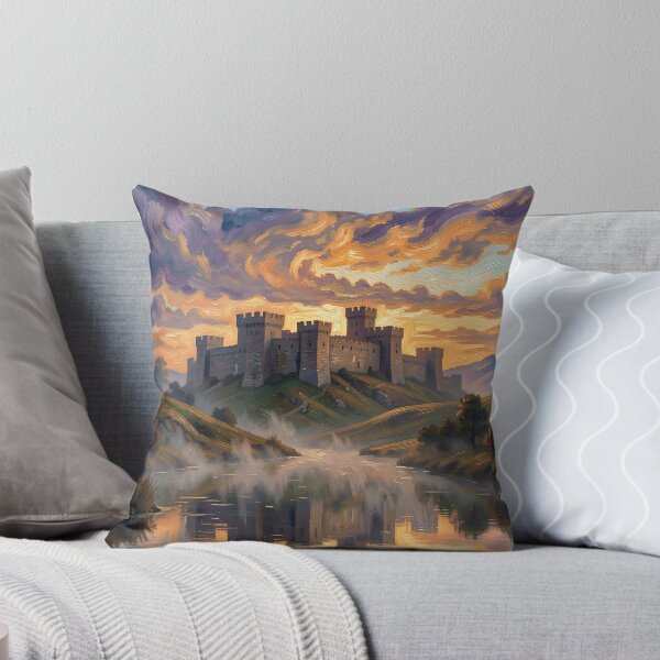 Item preview, Medieval Castle by the Lake in the Fog designed and sold by VoidVeilStudio.