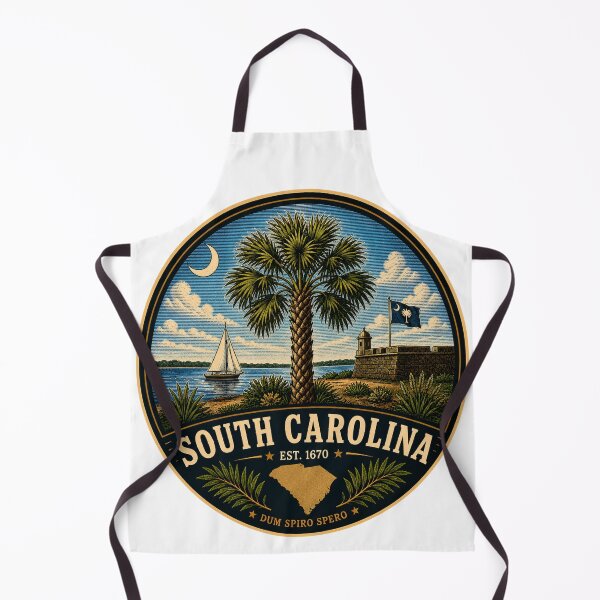 Item preview, South Carolina Retro State Badge – Vintage Travel Graphic designed and sold by Mac Sketches.