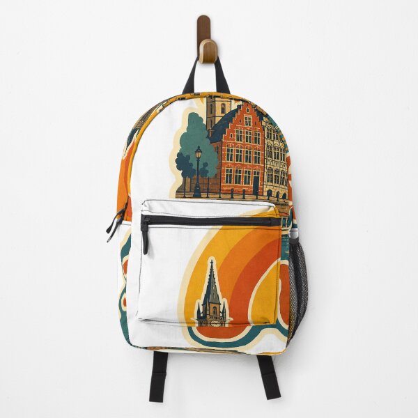 Item preview, Ghent Belgium Travel Souvenir - Retro Illustration designed and sold by VisualArtsOasis.
